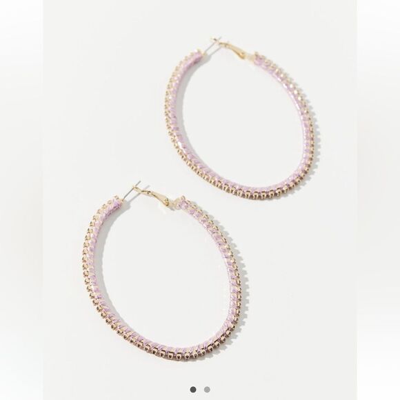 UO | Orion Rhinestone Hoop Earring - Picture 1 of 2